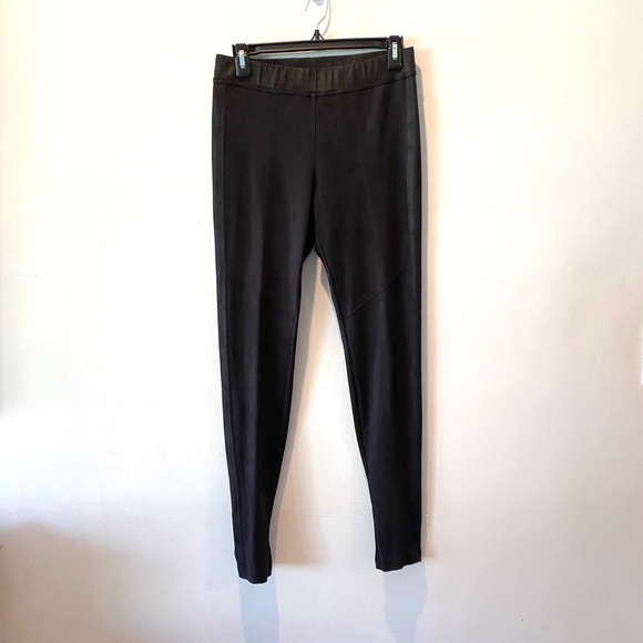 Hale Bob Faux Suede Paneled Leggings - Picture 2 of 6